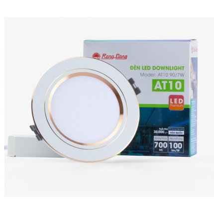 Đèn LED Âm trần Downlight Viền Vàng Model AT10