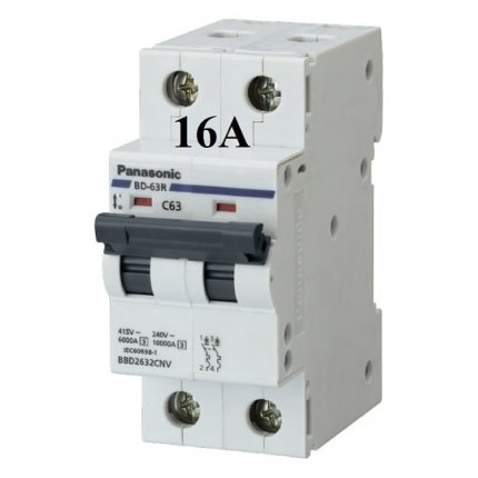 Mcb 2 tép 16a panasonic