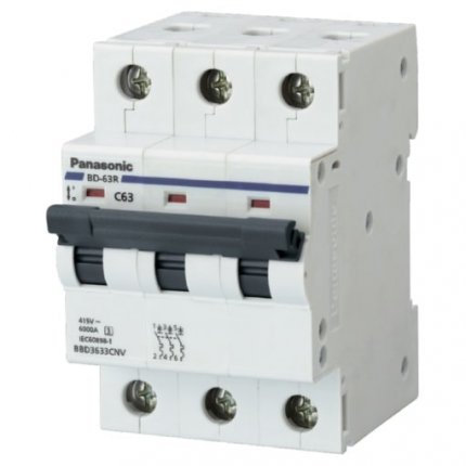 Aptomat tự động DIN MCB-3P 63A Panasonic