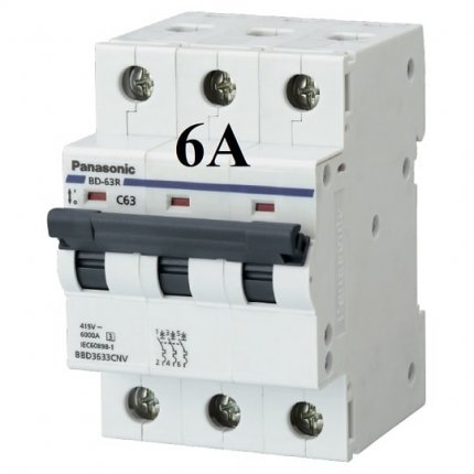 MCB 3P 6a Panasonic