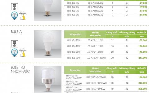 Đại lý sỉ phân phối sản phẩm bóng đèn led Rạng đông tại TPHCM