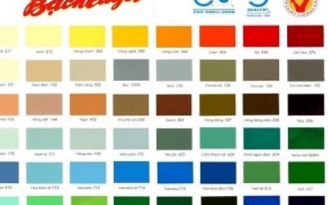 Bảng mẫu màu sơn bạch tuyết mới nhất 2023