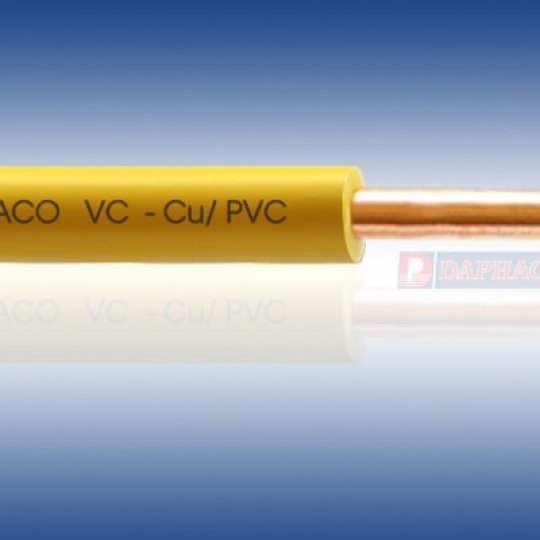 DÂY ĐƠN CỨNG, RUỘT ĐỒNG, CÁCH ĐIỆN PVC VC DAPHACO